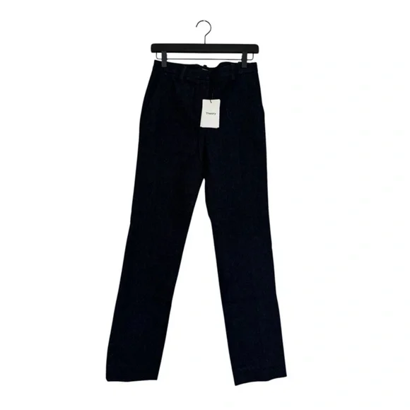 NEW THEORY Tailor Trouser Pants in Denim - Picture 2 of 3